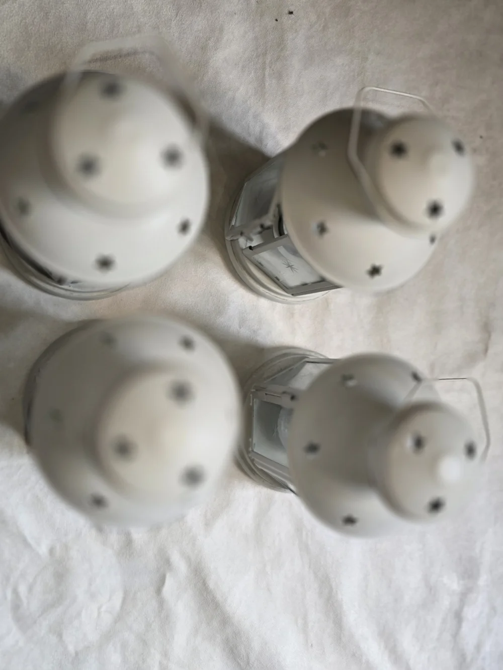 IKEA ROTERA White Lantern Candle Holders Set of 4 Tealight 301.229.86